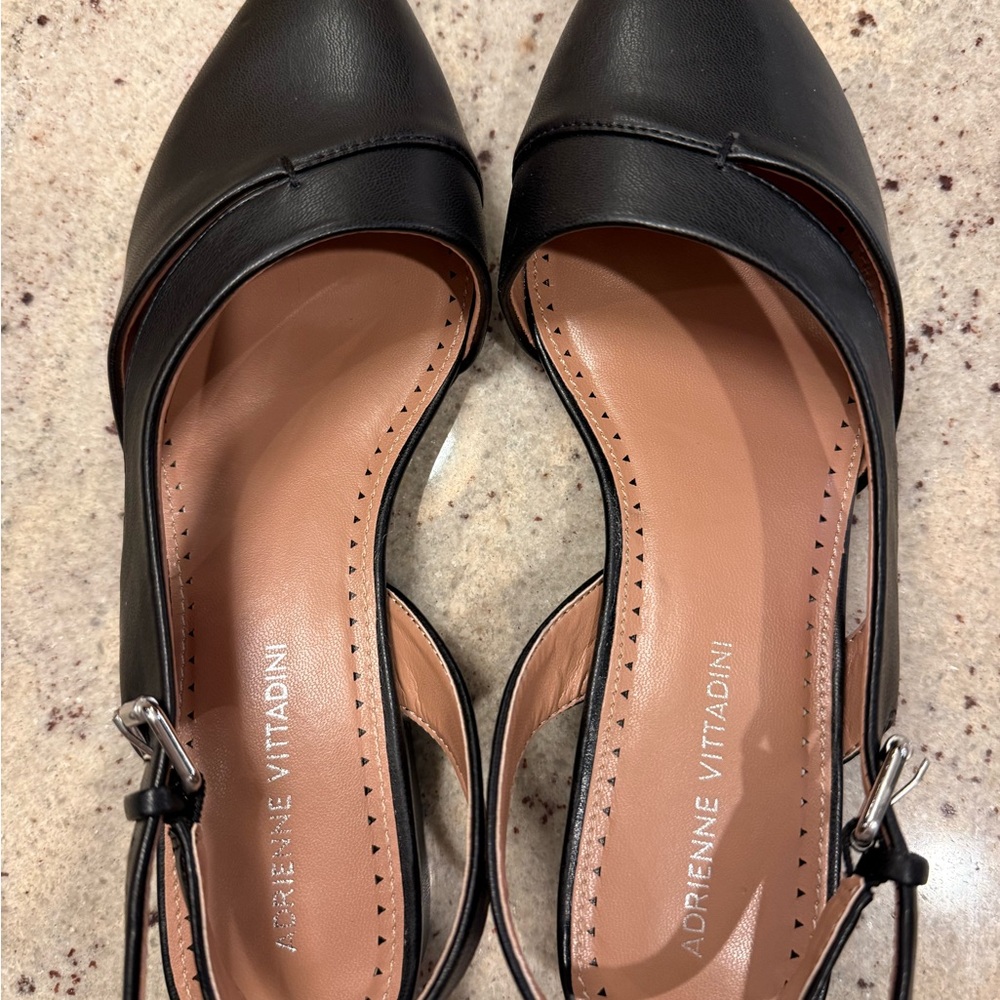 Adrienne Vittadini Black Pointed Toe Heels